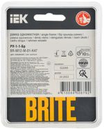 BRITE Рамка 1-местная РУ-1-1-Бр металл алюминий RE IEK