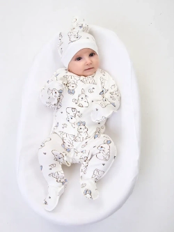 Летний конверт плюшевый на выписку для новорожденного