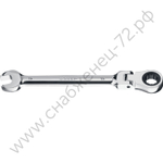 ЗУБР 12 мм, шарнирный трещоточный гаечный ключ, Профессионал (27101-12)