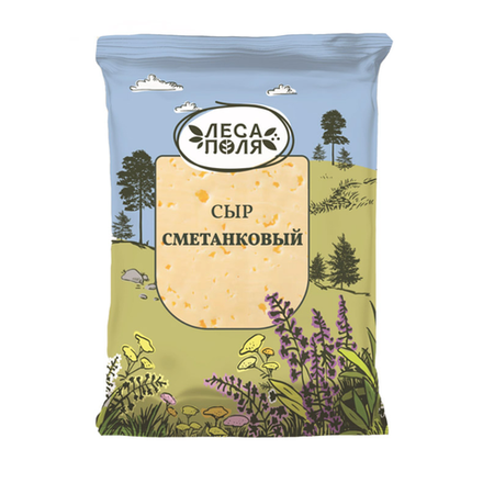 Сыр Сметанковый 50% Леса Поля 200 гр
