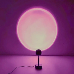 Лампа Закат с пультом, Sanset Lamp, RGB,16 Цветов, Атмосферный Ночник, Декоративный Светильник для Интерьера и Фото