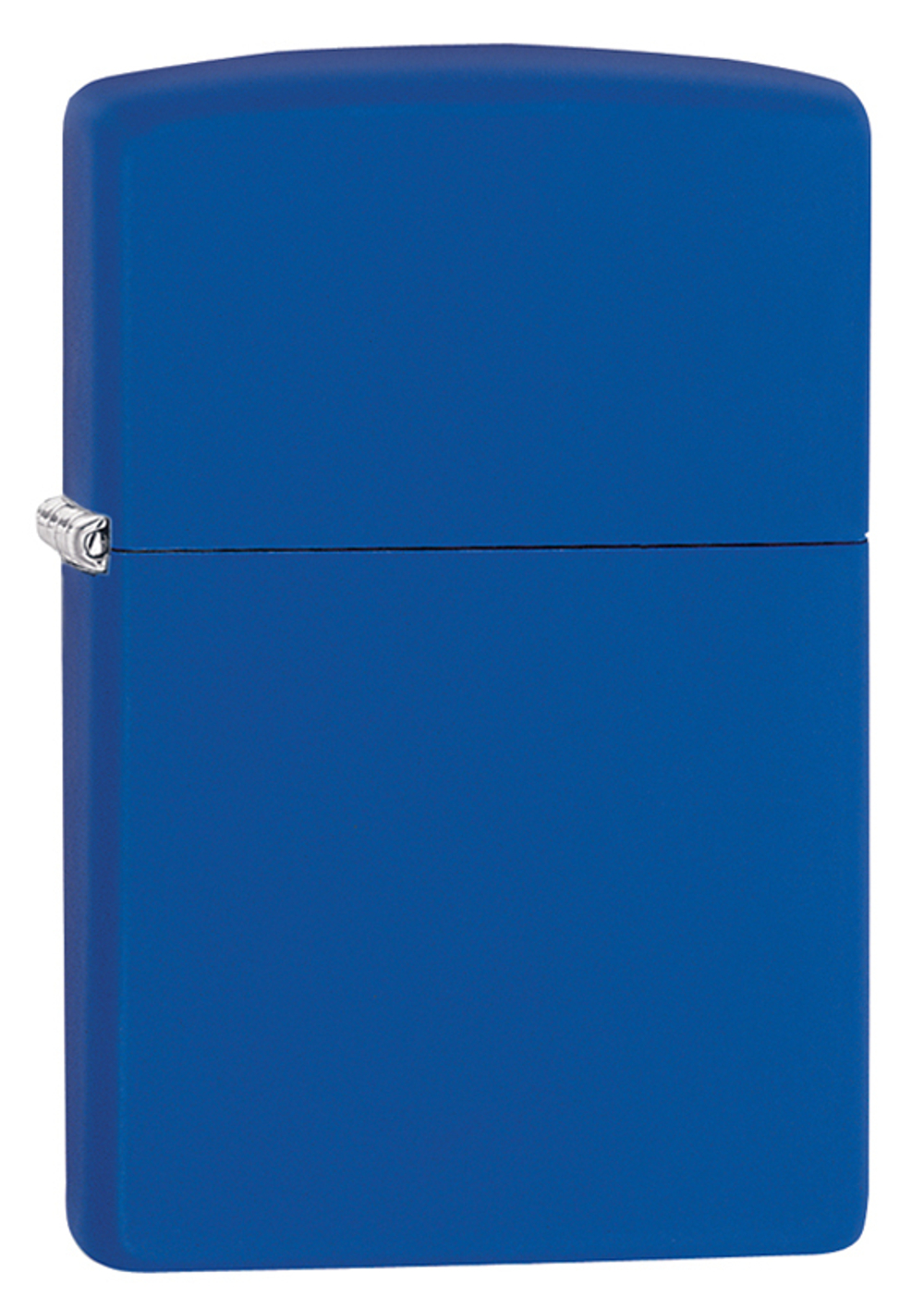 Легендарная классическая американская бензиновая широкая зажигалка ZIPPO Classic Royal Blue Matte™ синяя матовая из латуни и стали ZP-229
