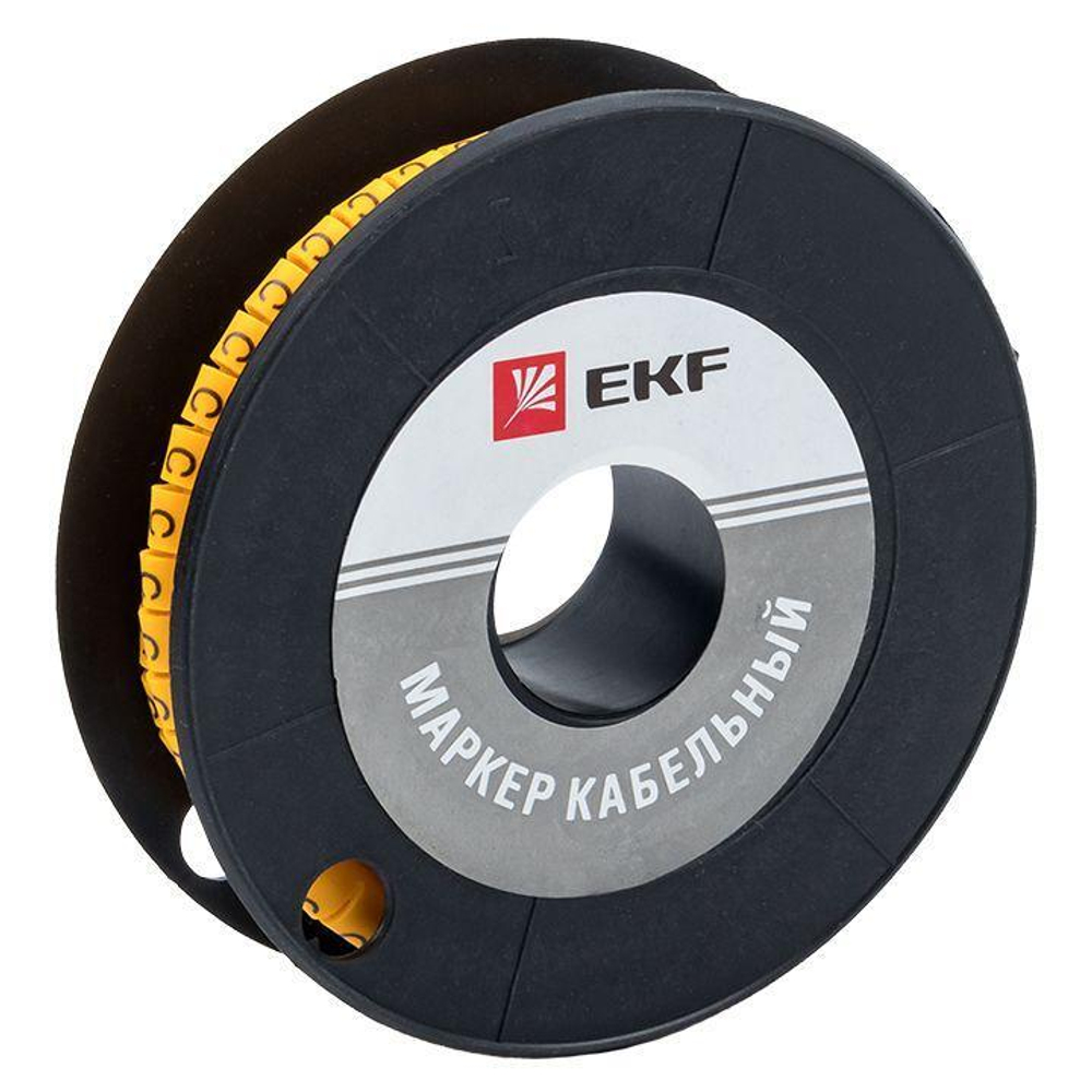 Маркер каб. 4.0кв.мм "C" (ЕС-2) (уп.500шт) EKF plc-KM-4-C