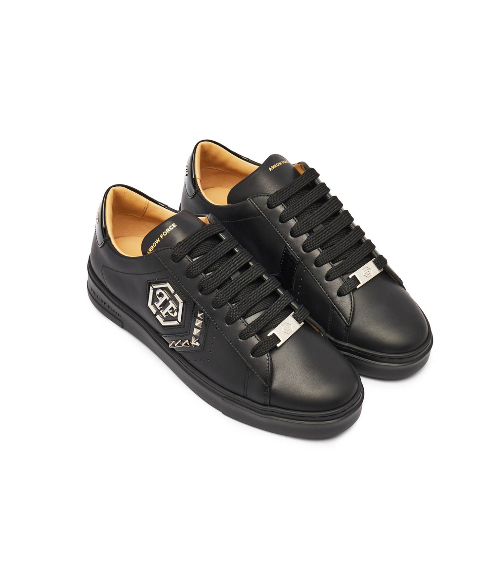 Кожаные кроссовки arrow force Philipp Plein - черный(MSC3997 PLE005N)