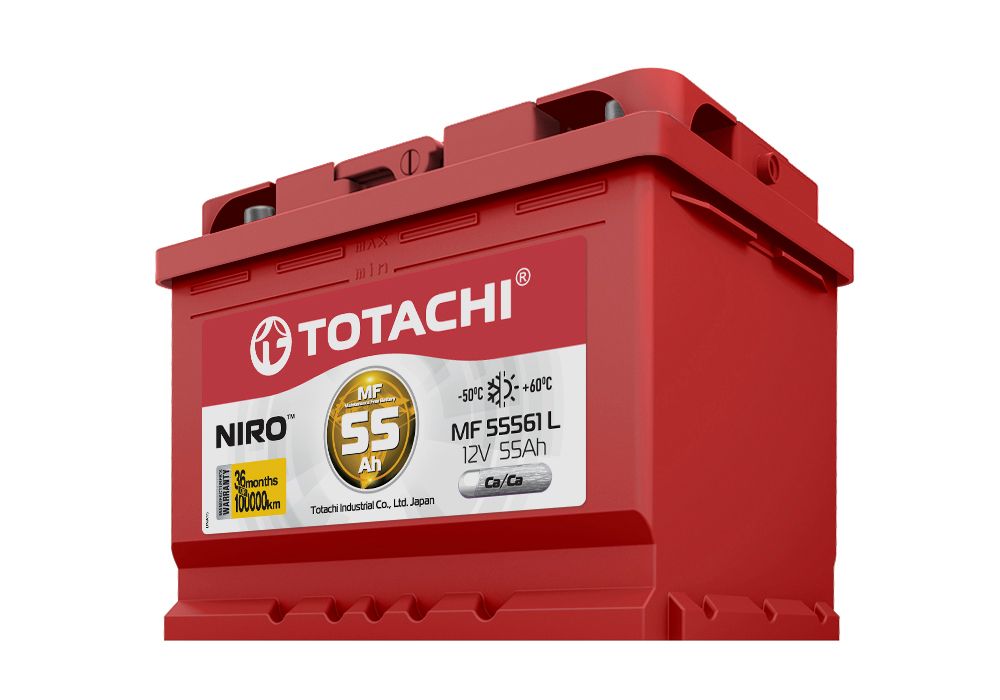 Аккумуляторная батарея АКБ TOTACHI NIRO MF 55561 VLR 55а/ч   поляр.обратная 0 (JIS L