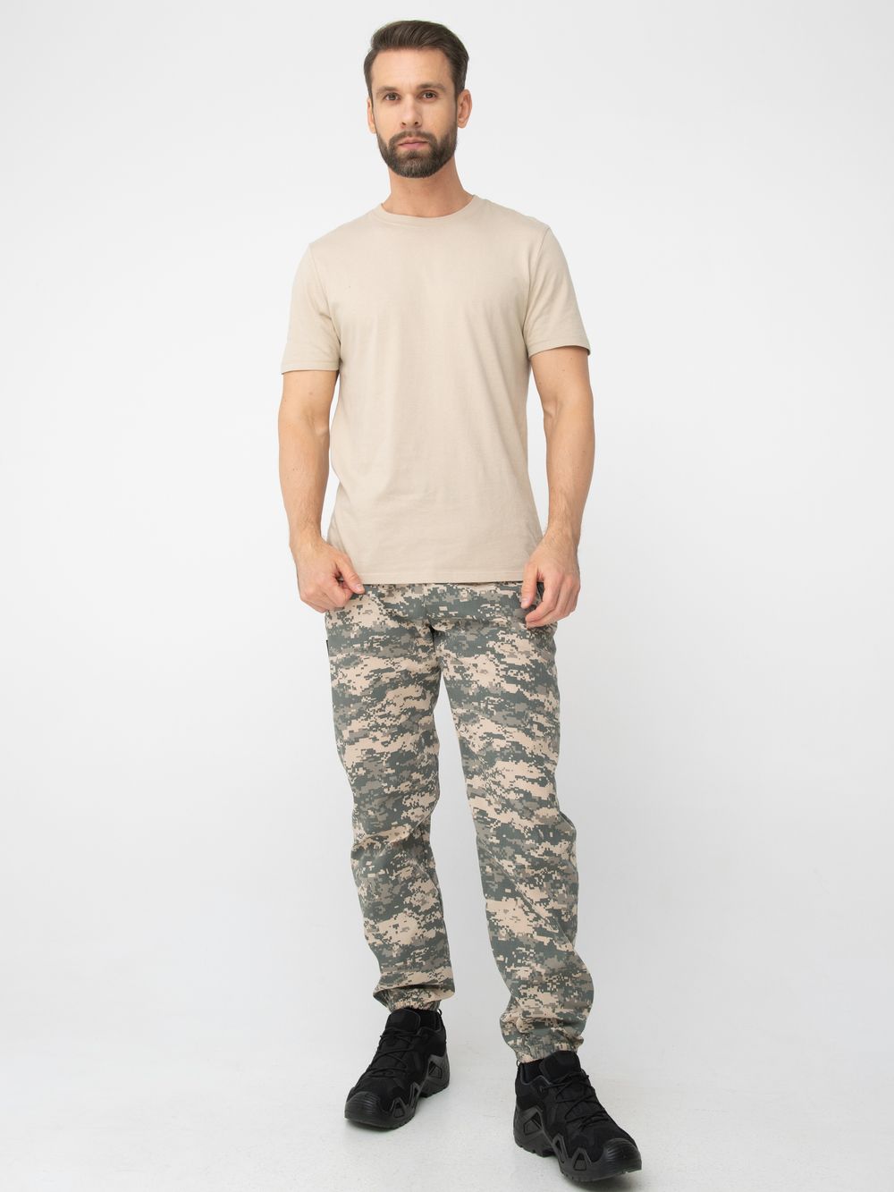 Брюки летние Стрелок ткань Смесовая (Сорочка) цвет 128/2 (светлый пиксель)