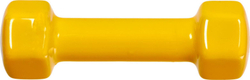 Гантель обрезиненная, желтая 1 кг