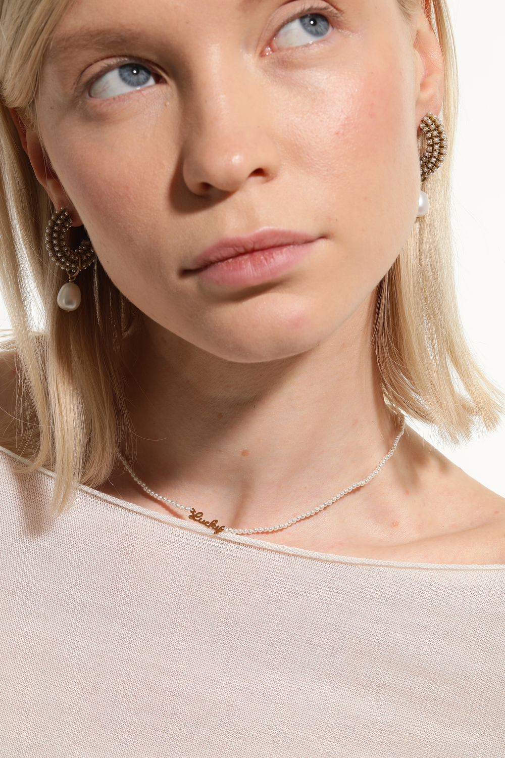 Подвеска мелкий речной жемчуг, lucky