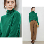 Бесшовный тонкий свитер (изумрудный)