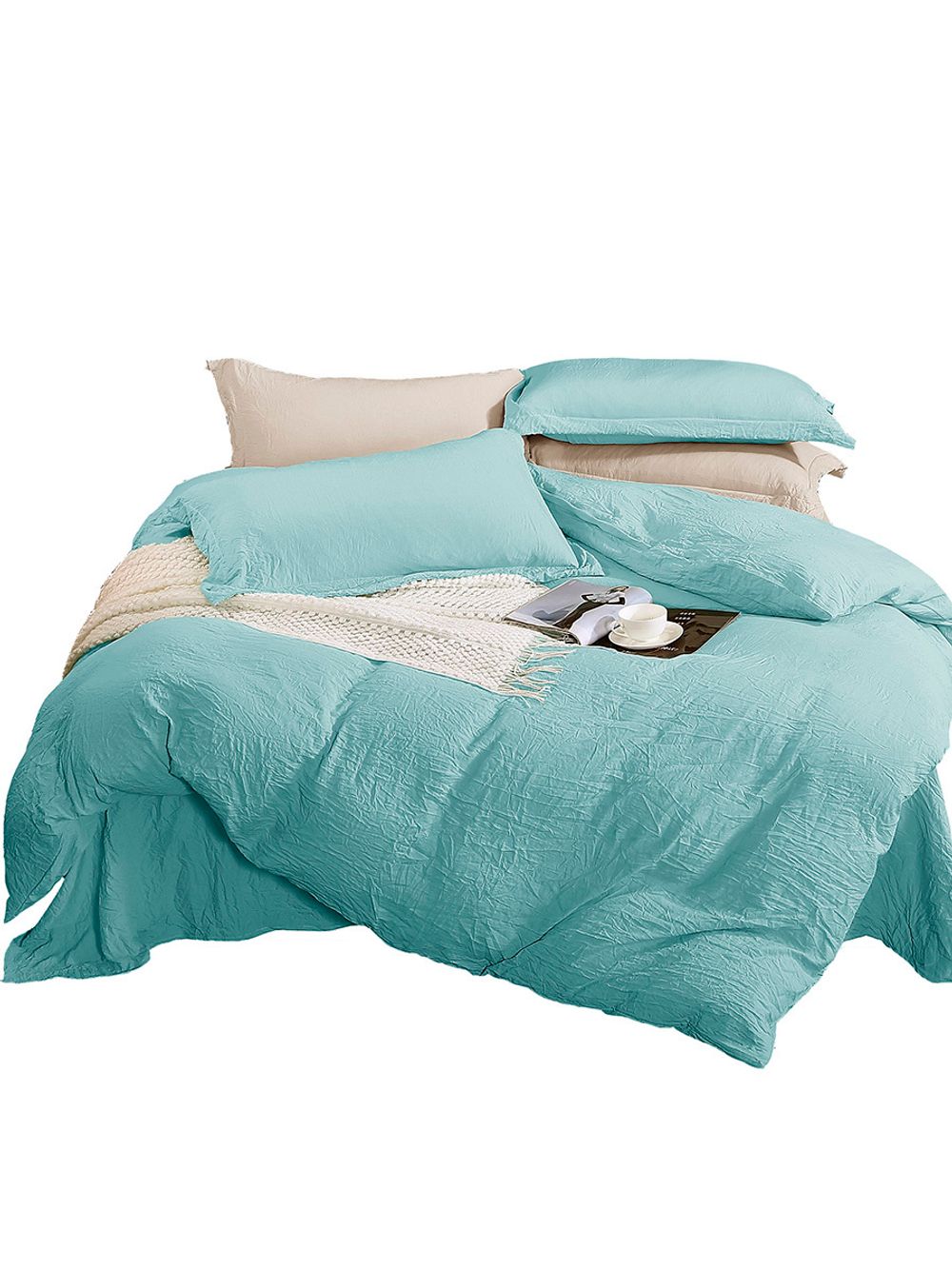 Простынь Simple House "Amour" 240x215 см, ткань полисатин (жатка)