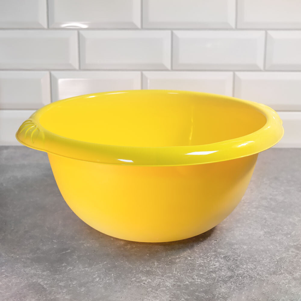 Таз 9л круглый "Good" (ярко-желтый)