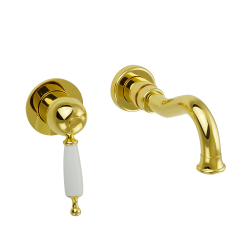 Смеситель для раковины настенный  Migliore Oxford 19171 золото купить