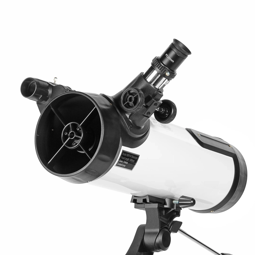 Телескоп Veber PolarStar 500/114 AZ рефлектор крупный план оптики и окуляра