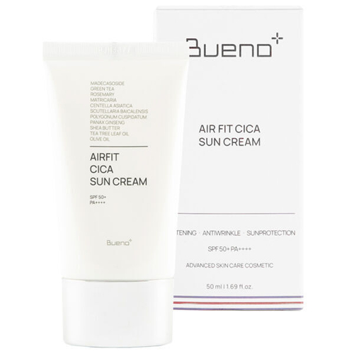 Осветляющий солнцезащитный крем с центеллой Bueno Airfit Cica Sun Cream SPF 50+ PA++++, 50мл