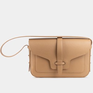 Сумка Universel с двумя плечевыми ремнями из кожи сафьяно, цвета кэмел