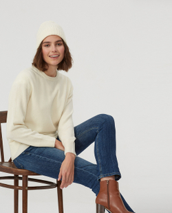 Объемная шапка бини в рубчик