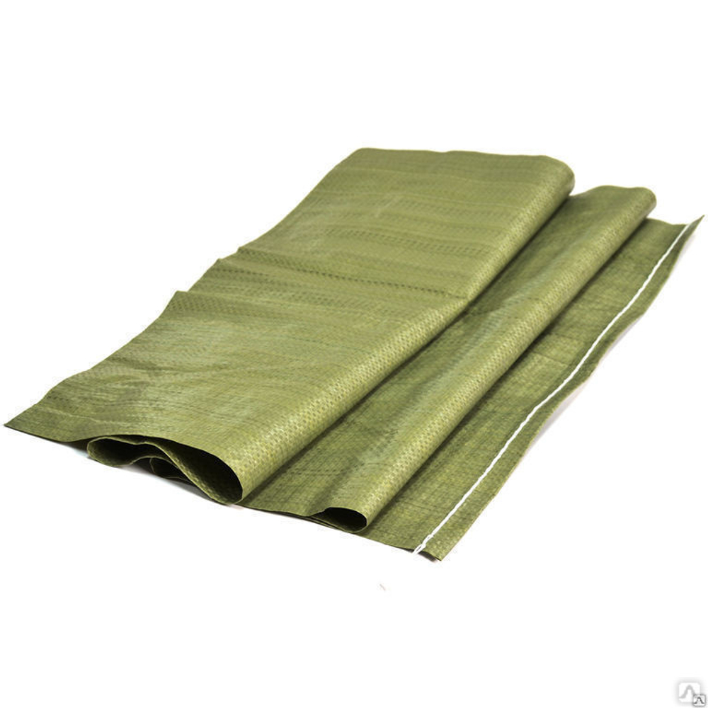 Мешки строительные полипропиленовый зеленые, 50 х 90 см