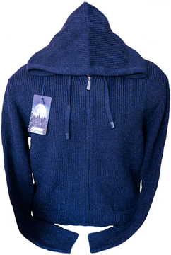 KING WOOL (Турция) из шерсти и кашемира на полном замке с капюшоном "СТАЛКЕР" Размеры (48-54)