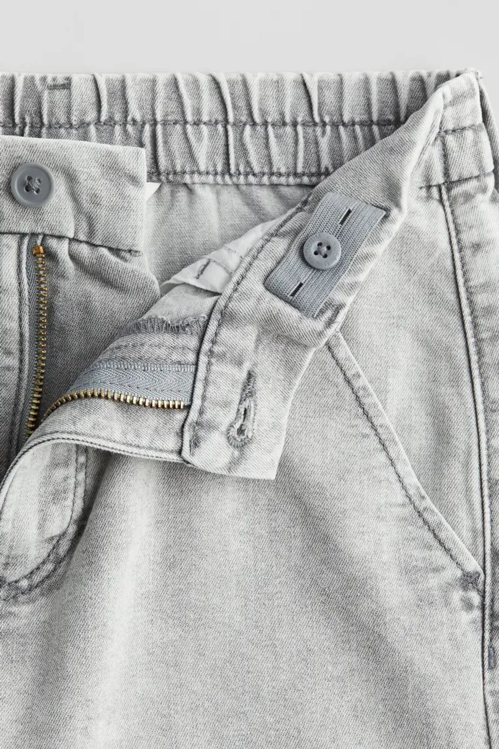 H&M Широкие брюки-карго, светло-серый