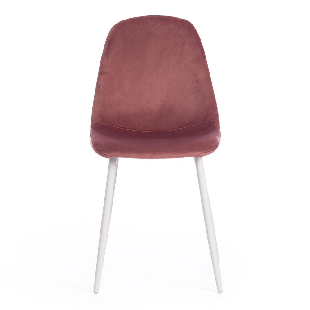 Стул BREEZE (mod. 4724) / 1 шт. в упаковке вельвет/металл, 44 х 53 х 87 см, Coral (коралловый) HLR44 / белый