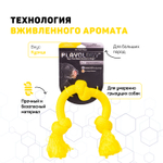Playology жевательный канат DRI-TECH ROPE для собак средних и крупных пород с ароматом курицы, большой, цвет желтый