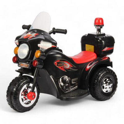 Электромобиль "Мотоцикл шерифа", цвет черный 4378620