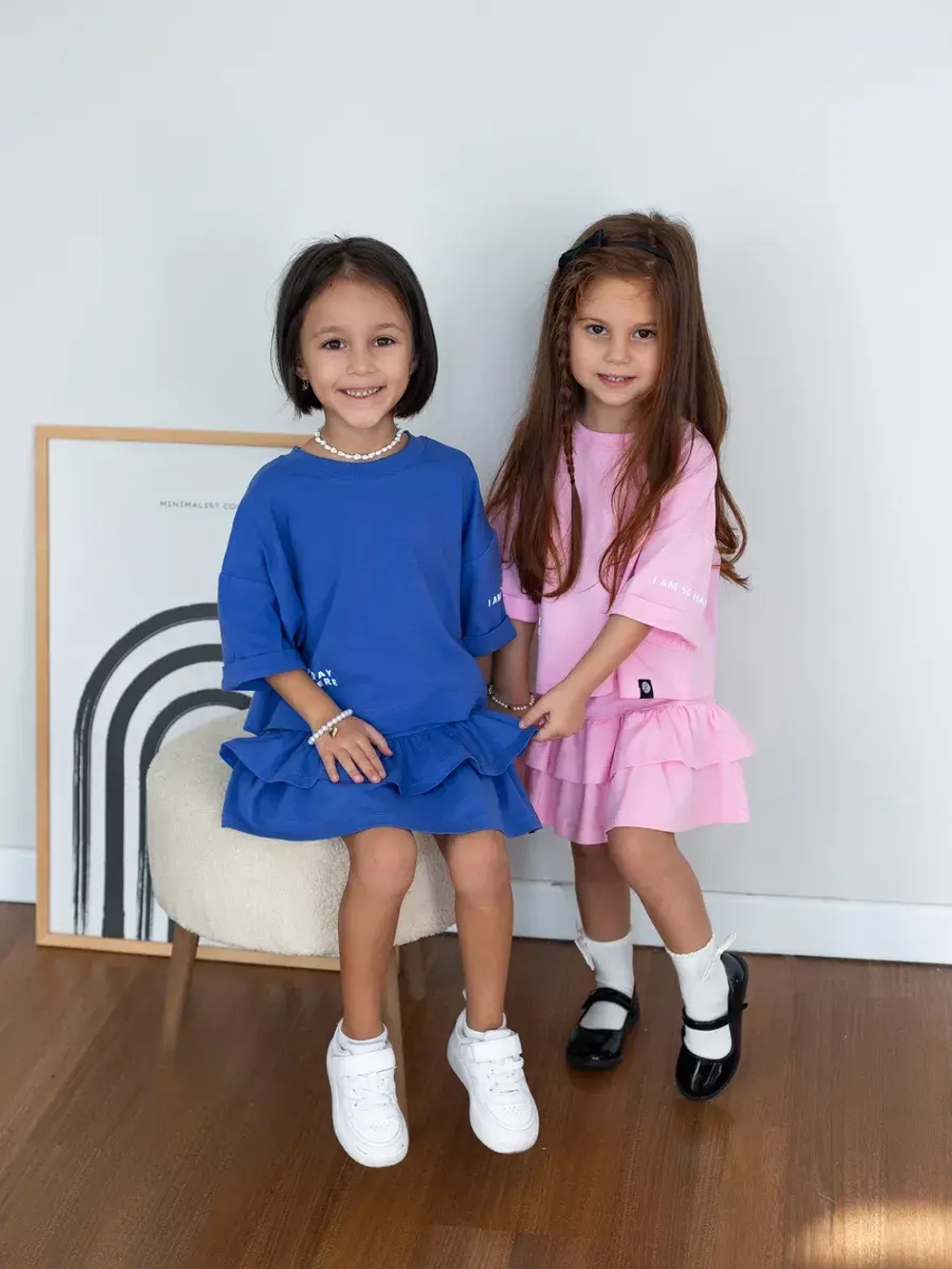 Костюм для девочки летний футболка и юбка шорты