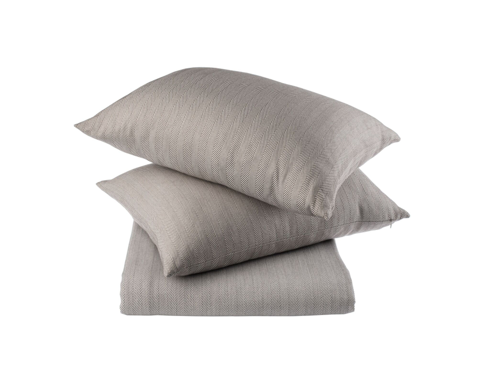 Покрывало 260х280 и 2 декоративные подушки 40х60 Claire Batiste Lanciano Turt бежевые