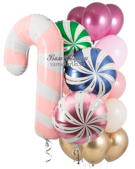 Букет шаров "Розовый леденец"