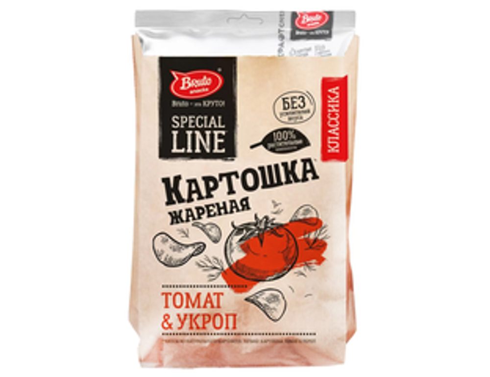 Чипсы BRUTO KRAFT томат и укроп 120гр (17шт)
