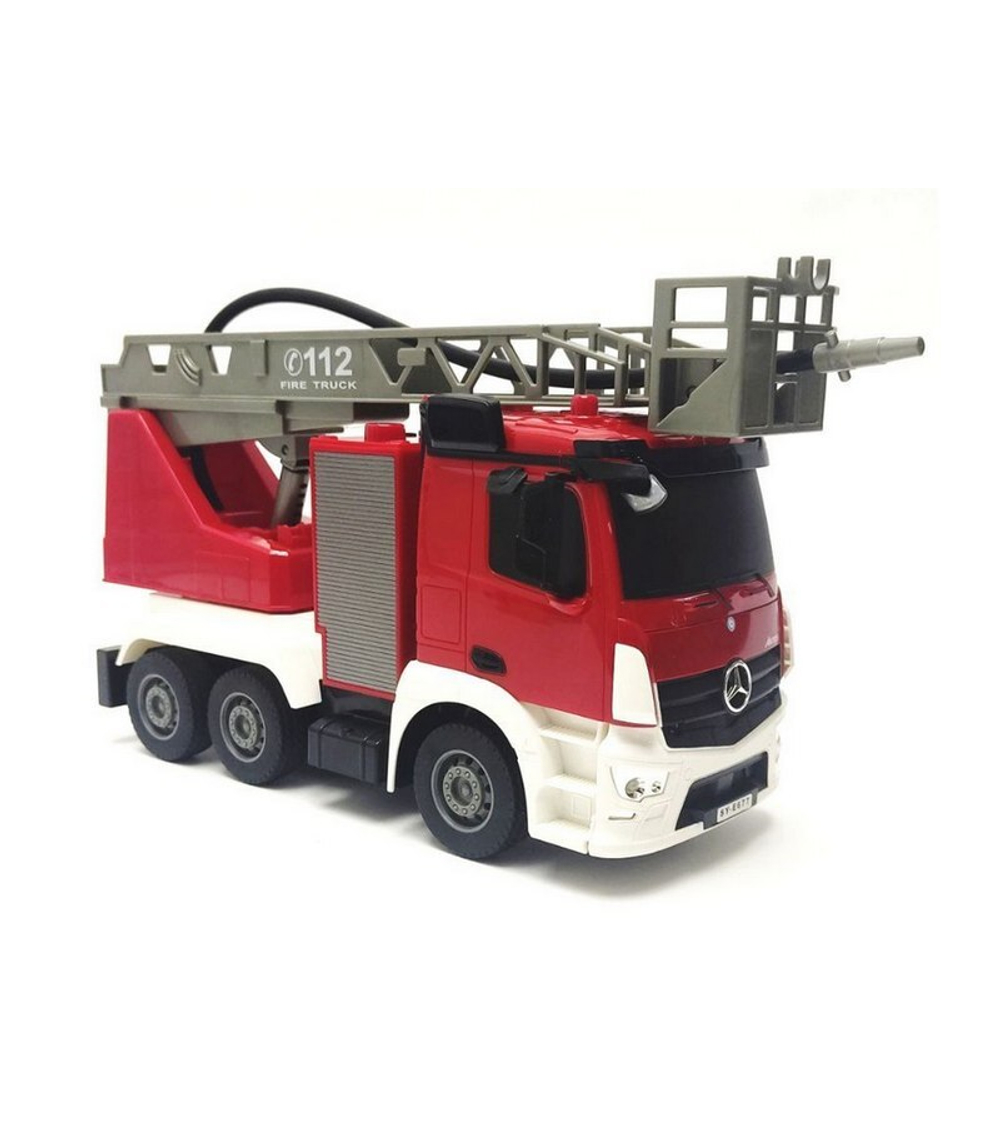 Радиоуправляемая пожарная машина Double Eagle Mercedes-Benz ANTOS 1/26 2.4G брызгает водой RTR