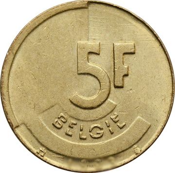 5 франков 1986-1993 Бельгия