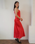 Платье комбинация "Богиня" в алом