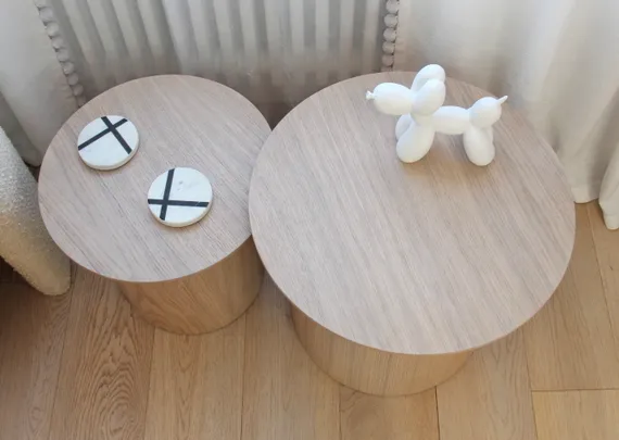 Столик Type D 50 см основание D 39 см (натуральный дуб)