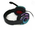 Накладные проводные наушники Komc KM-666 с МК USB-LED black