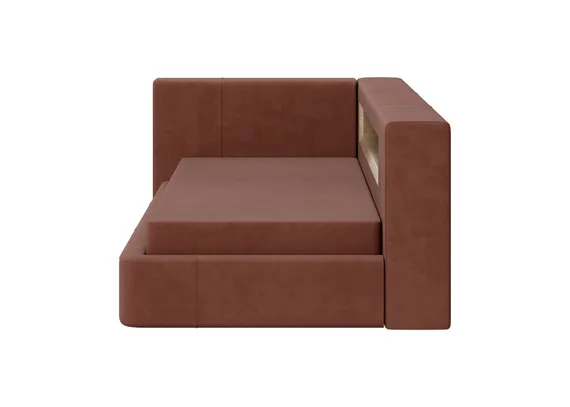 Диван-кровать Cube c нишей L (сиена FiberGuard)