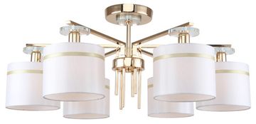 Люстра потолочная 6*Е14 1045/03/06PT золото Chart Stilfort