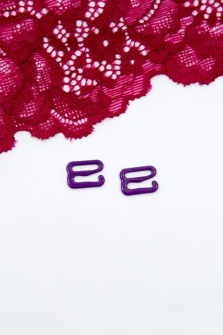 Кольцо, регулятор, крючок для бюстгальтера фиолетовый 1 см