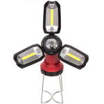 Фонарь кемп, встр акк, зар от сет220В, пластик, черно-красн, SPE17200-4 MX-8801