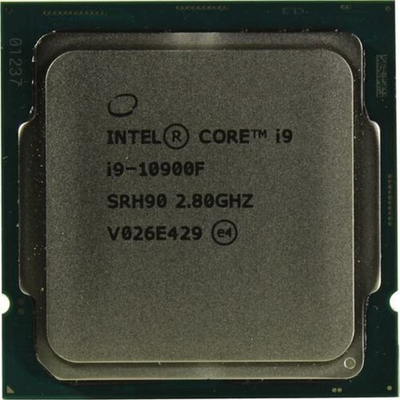 Процессор CPU Intel Core i9-10900F OEM (Comet Lake, 14nm, C10/T20, Base 2,80GHz, Turbo 5,20GHz, ITBMT3.0 - 5,10GHz, Without Graphics, L3 20Mb, TDP 65W, S1200)