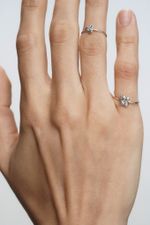 Кольцо Гортензия мини 3 лепестка