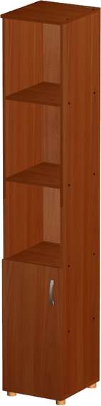 Стеллаж узкий полуоткрытый