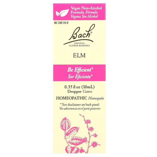 Bach, Original Flower Remedies, вяз, 10 мл (0,35 жидк. унции)