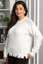 Свитер рваный Наиль (белый) Б14420-13М LT Collection