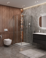 Душевой уголок Cezares MOLVENO-A-2-80-C-Cr-IV, 80х80х195, профиль хром, стекло прозрачное