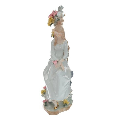 Фигурка декоративная "Девушка в саду", L23 W13 H35 см