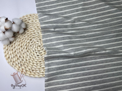 Кулирка с лайкрой ПОЛОСКА НА МЕЛАНЖЕ