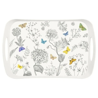 ПОДНОС С ДЕКОРОМ 412х50 ММ (белый)