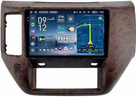 Магнитола для Nissan Patrol Y61 2004-2010 (рамка дерево) - Teyes CC4-PRO монитор 9.5" 2K QLED на Android 13, Snapdragon 778G, AI, CarPlay, DSP, 4G SIM-слот