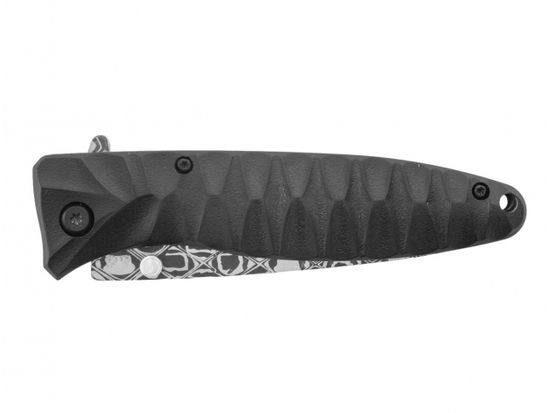 Складной нож Firebird F620 черный (травление) c клинком из стали 440C, рукоять Нейлон